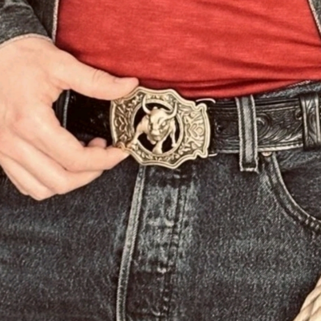 Bull Belt Buckle Western Rodeo Cowboy Cowgirl In 4 Colors